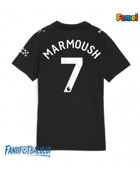Manchester City Omar Marmoush #7 Tricou Fotbal Replică 2025-26 Femei Deplasare